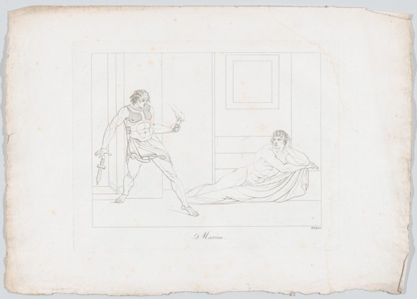 Caius Marius and the Cimbrian Soldier (Plutarch, "Marius," 39; Lucan, "Pharsalia," XI, 75-..., 1806. Creator: Johann Heinrich Lips.