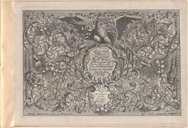 Ein neues Buch von allerhand Gold-Arbeit, auff unterschiedliche Art und Manier sehr wol u...., 1716. Creator: Joseph Friedrich Leopold.