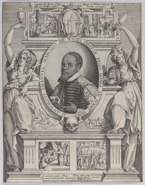 Portrait of Don Antonio Emanuel Marchio de Wnth, Ambassador to the King of the Congo, ..., ca. 1608. Creator: Lucas Kilian.