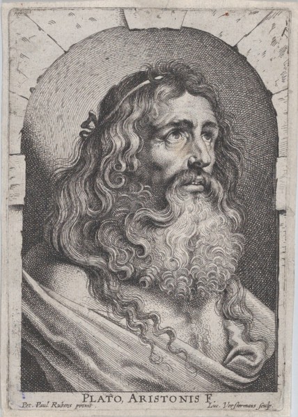 The bust of Plato, in a niche, ca. 1620 Creator: Lucas Vorsterman.