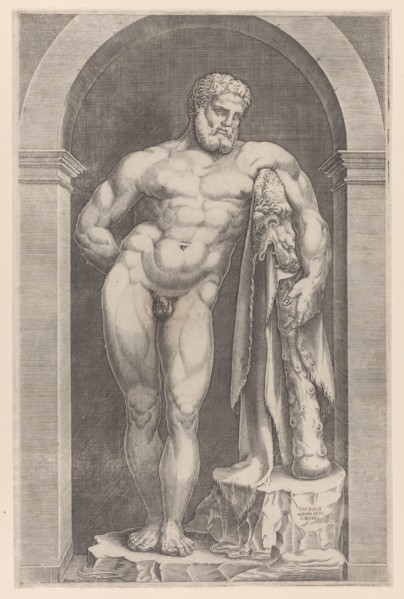 Farnese Hercules, 1552-88. Creator: Mario Cartaro.