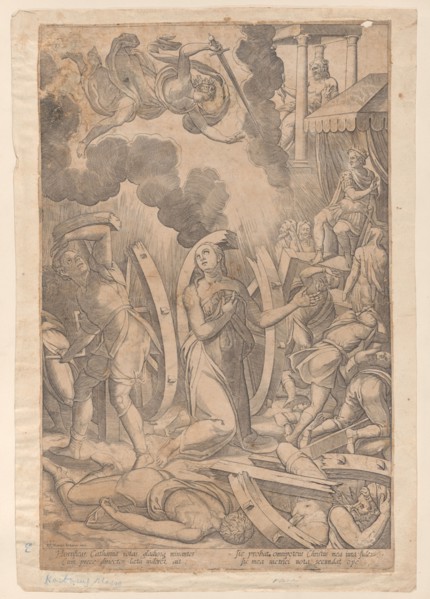 Martyrdom of Saint Catherine of Alexandria, 1567. Creator: Mario Cartaro.