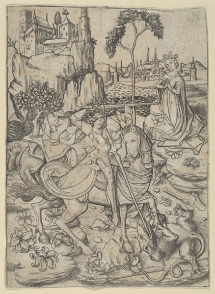 St. George, from the series The Apostles, 15th century. Creator: Master ES.