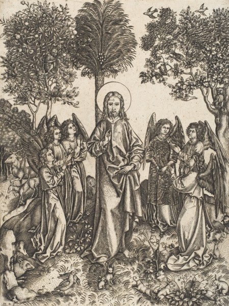 Christ in the Wilderness Served by Angels, ca. 1480-90. Creator: Master of the Catherine wheel.