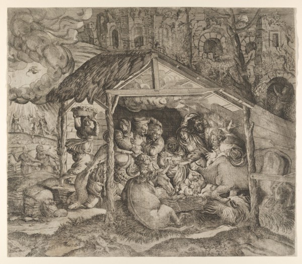 Adoration of the Shepherds, ca. 1543. Creator: Master IQV.