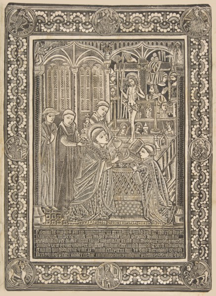 The Mass of Saint Gregory, late 15th century. Creator: The Master of the Mountainlike Clouds and The Master of the Church Fathers' Border.