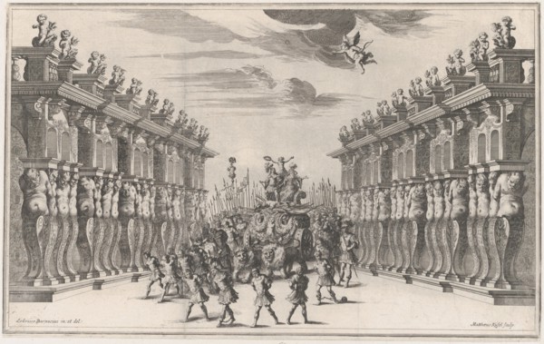 Atrium of the Palace of Venus; set design from 'Il Pomo D'Oro', 1668. Creator: Mathäus Küsel.