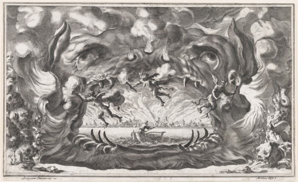 The hellmouth, set design from 'Il Pomo D'Oro', 1668. Creator: Mathäus Küsel.