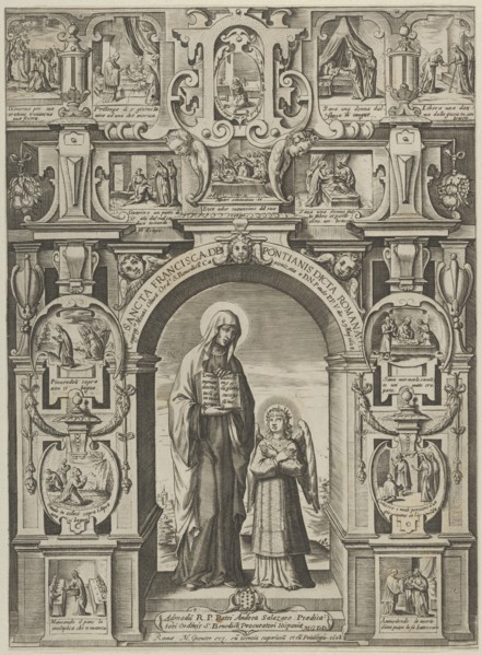 Sancta Francisca de Pontainis Dicta Romana, 1608. Creator: Matthaeus Greuter.