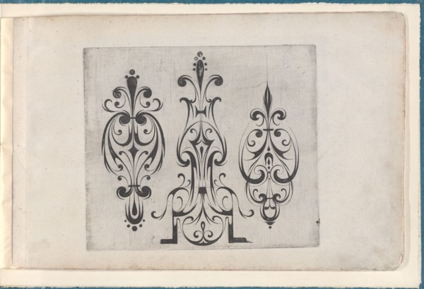 Plate from the Print Series 'Grateske voer golt smeden Schrijnwerkers Ende andere..., ca. 1610-1630. Creator: Meinert Gelijs.