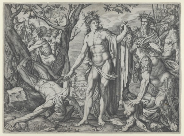Apollo and Marsyas and the Judgment of Midas, 1581. Creator: Melchior Meier.