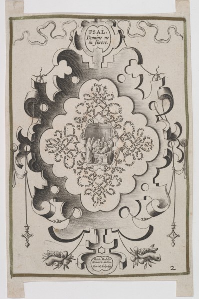 Septem Psalmi Davidici (Seven Psalms of David). Titlepage, 1608. Creator: Melchior Model.