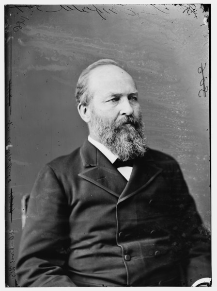 President James Garfield, between 1870 and 1880. Creator: Unknown.