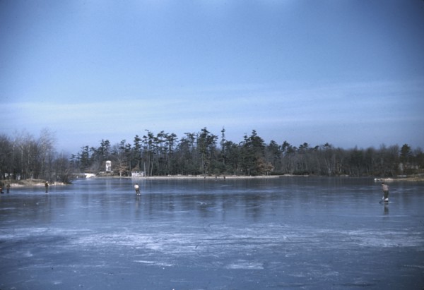 Skating, vicinity of Brockton, Mass., 1940. Creator: Jack Delano.