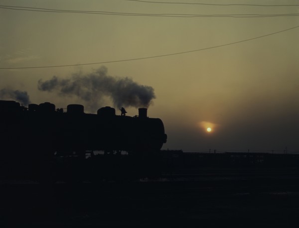 Indiana Harbor Belt RR, switch engine in yard near Calumet park..., near Chicago, Ill., 1943. Creator: Jack Delano.