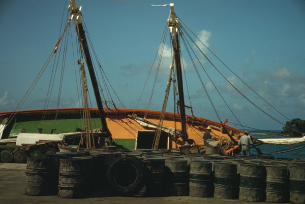 Along the waterfront, Christiansted, Saint Croix, Virgin Islands, 1941. Creator: Jack Delano.