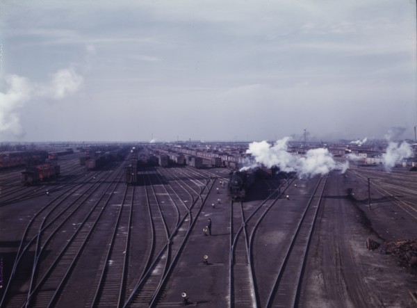 A general view of a classification yard at C & NW RR's Proviso(?) yard, Chicago, Ill., 1942. Creator: Jack Delano.