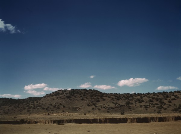 Landscape along the Santa Fe R.R., Willard, New Mexico, 1943. Creator: Jack Delano.