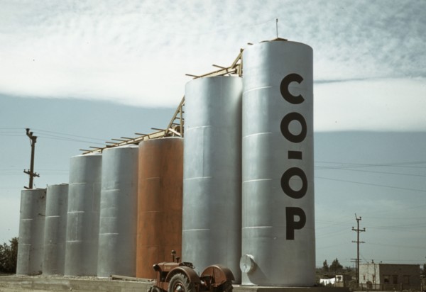 Grain elevators, Caldwell, Idaho, 1941. Creator: Russell Lee.