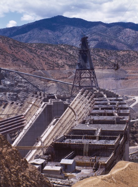 Shasta dam under construction, California, 1942. Creator: Russell Lee.