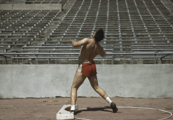 Shot putter, University of Nebraska, 1942. Creator: John Vachon.