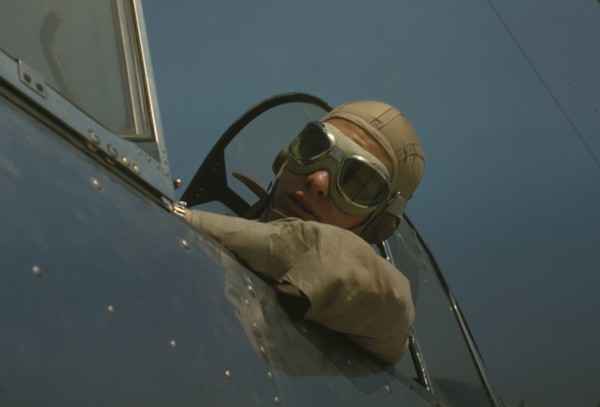 Marine lieutenant, glider pilot in training at Page Field, Parris Island, S.C., 1942. Creator: Alfred T Palmer.