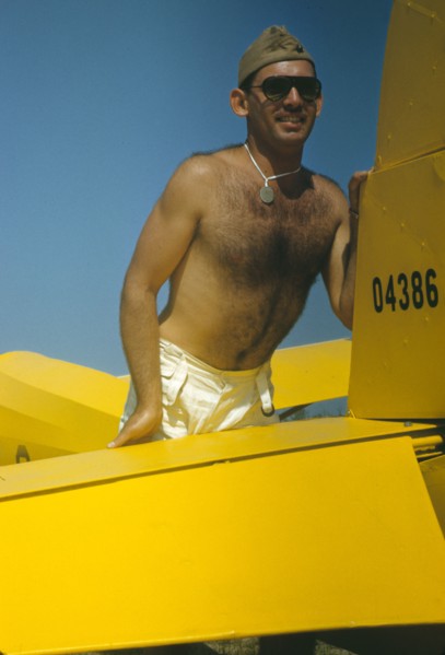 Marine with the training gliders at Page Field, Parris Island, S.C., 1942. Creator: Alfred T Palmer.