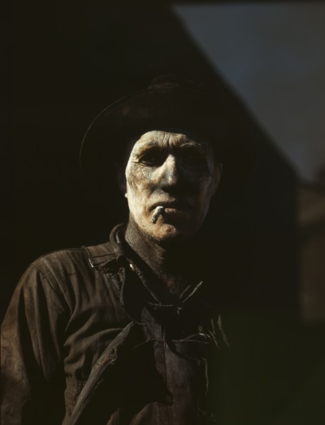 Worker at carbon black plant, Sunray, Texas, 1942. Creator: John Vachon.