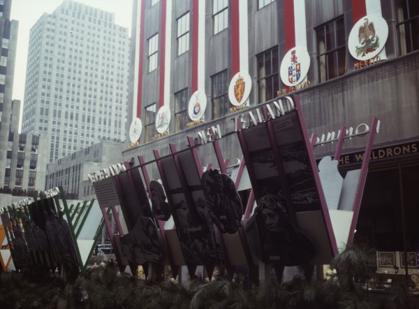 United Nations exhibit by OWI at Rockefeller Plaza, New York, N.Y. , 1943. Creator: Marjory Collins.