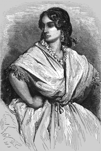 'Young Woman of Valencia; An Autumn Tour in Andalusia', 1875. Creator: Gustave Doré.