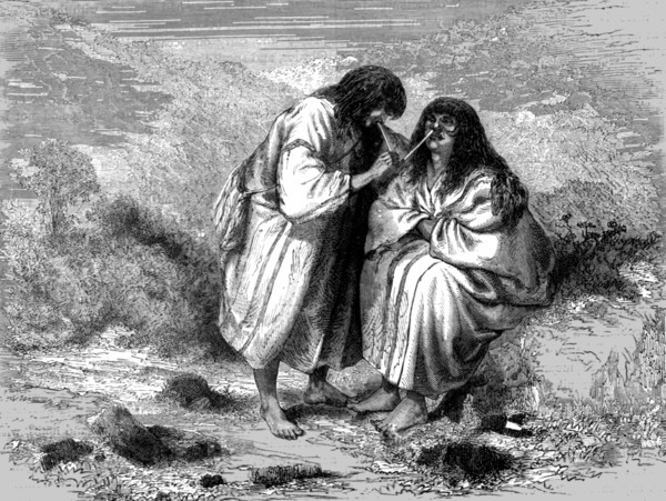 'Mura Snuff-takers; A Trip up the Trombetas', 1875. Creator: Unknown.