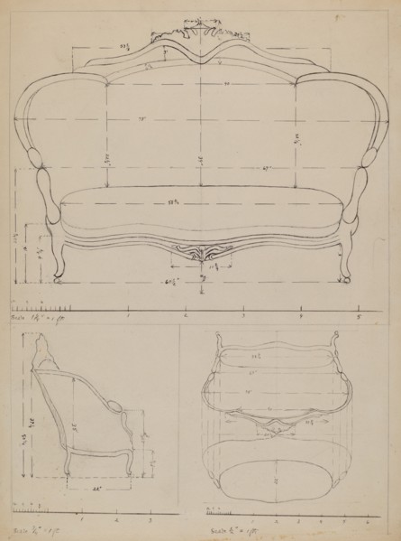 Sofa, c. 1936.