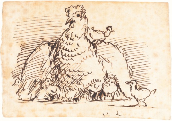 Hens and Chicks. Creator: John Linnell the Elder.