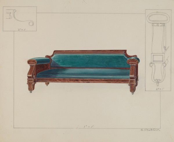 Settee, c. 1936.