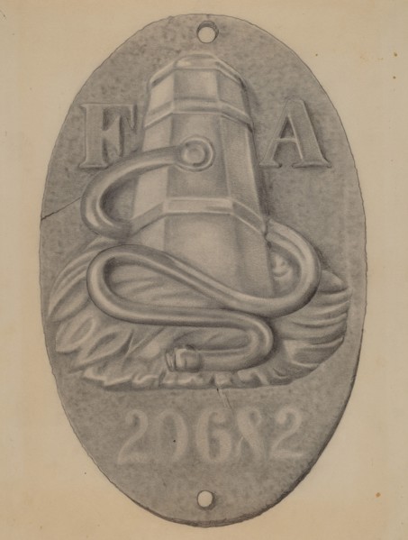 Firemark, c. 1936.