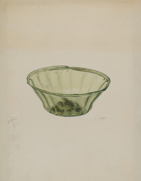 Glass Bowl, c. 1940.