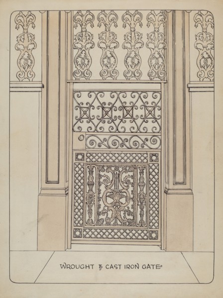 Cast Iron Gate, c. 1936.