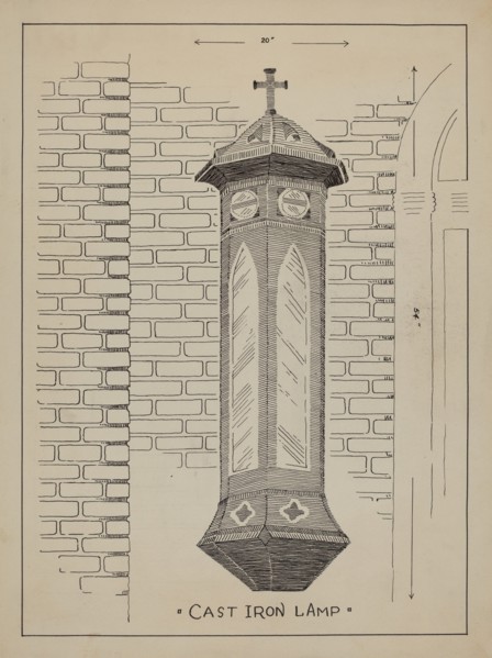 Cast Iron Lamp, c. 1936.