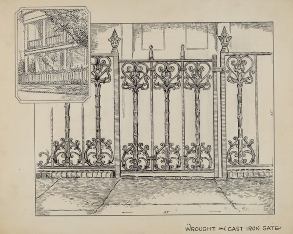 Cast Iron Fence, c. 1936.