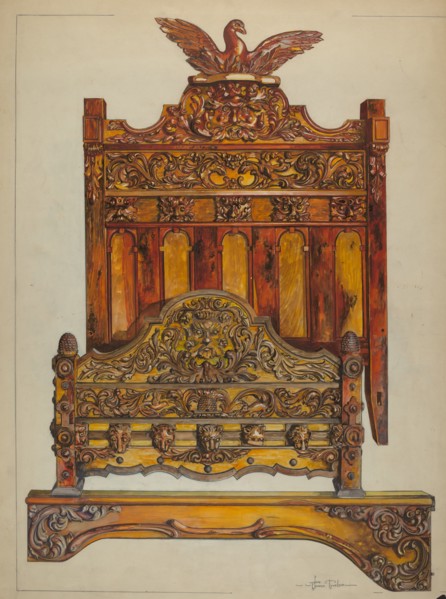 Bedstead, c. 1937.