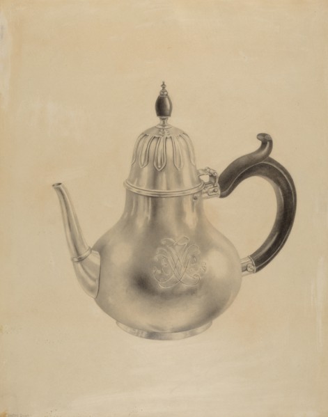 Silver Teapot, c. 1938.