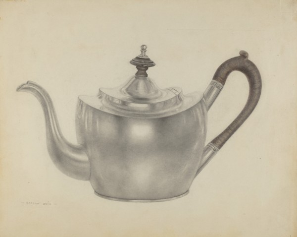 Silver Teapot, c. 1938.