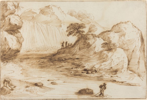 Landscape with a Waterfall.