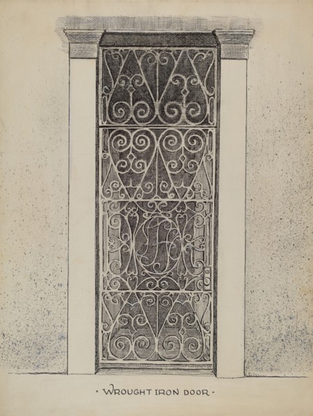 Wrought Iron Door, c. 1936.