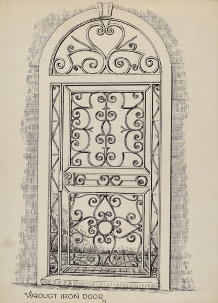 Wrought Iron Door, c. 1936.