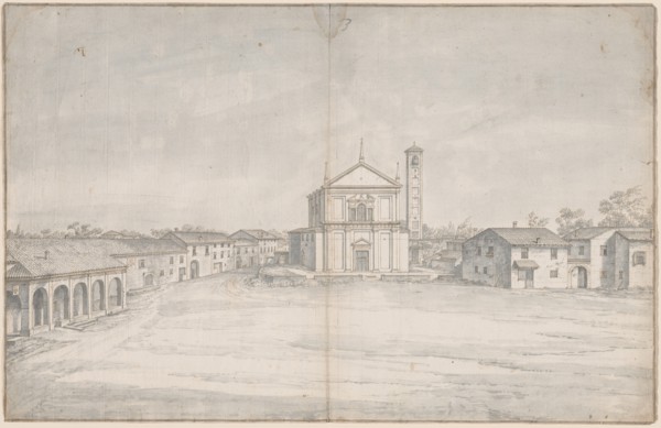 A Town Center with a Church.