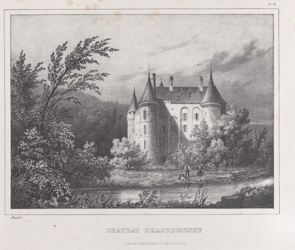 Château d'Happegienne, 1830-60.