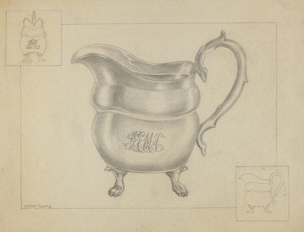 Silver Creamer, c. 1936.