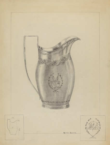 Silver Creamer, c. 1936.