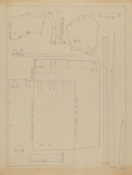 Dress (Pattern), c. 1936.